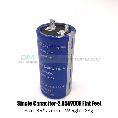 Super Farad Capacitor 2.85V 700F 35*72Mm High Frequency Low Esr Flag Feet 35X72Mm Ultracapacitor For