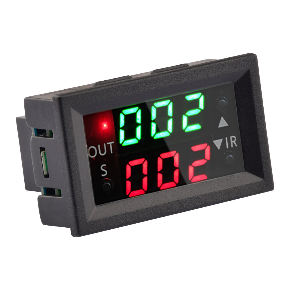 DC 12V Dual LED Display Time Relay Module T2401-N Digital Time Delay R ...
