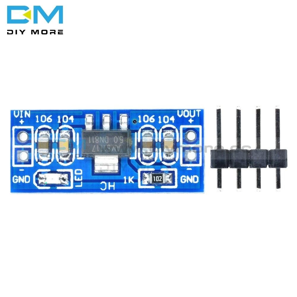 5Pcs Ams1117 6-12V Turn To 5V Dc-Dc Step Down Power Supply Module For Arduino Raspberry Pi Pcb Board