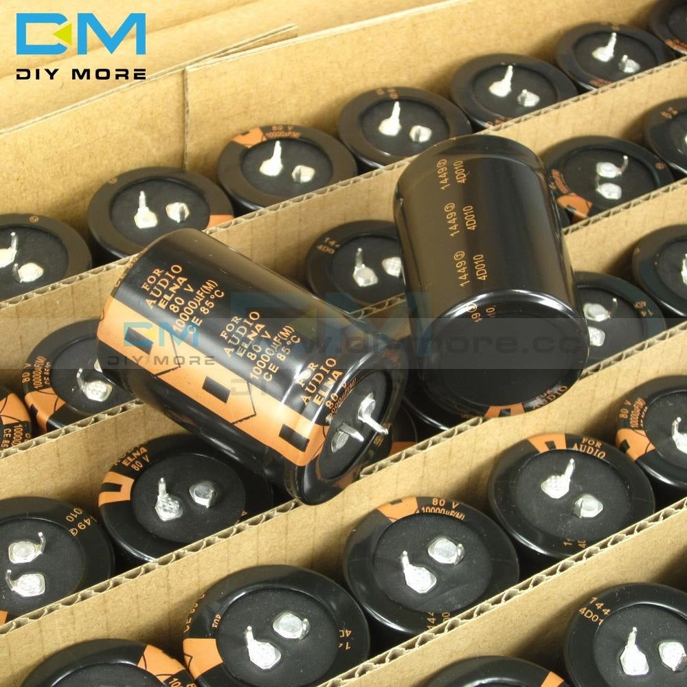 Original Elna Audio Capacitor 80V 10000Uf 35*50Mm Aluminum Electrolytic Low Impedance Capacitance