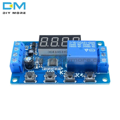 Digital Dc12V Timing Delay Relay Multifunction Trigger Module Board 4Button Timer 4-Digit Led