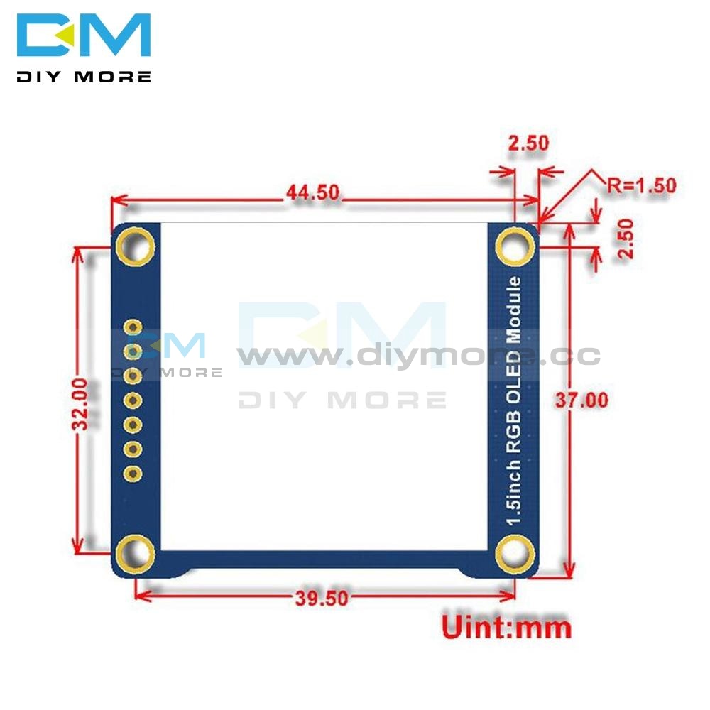 I.5 Inch 128X128 Rgb Oled Screen Display Module Ssd1351 Spi I2C Iic For Arduino Raspberry Pi Stm32