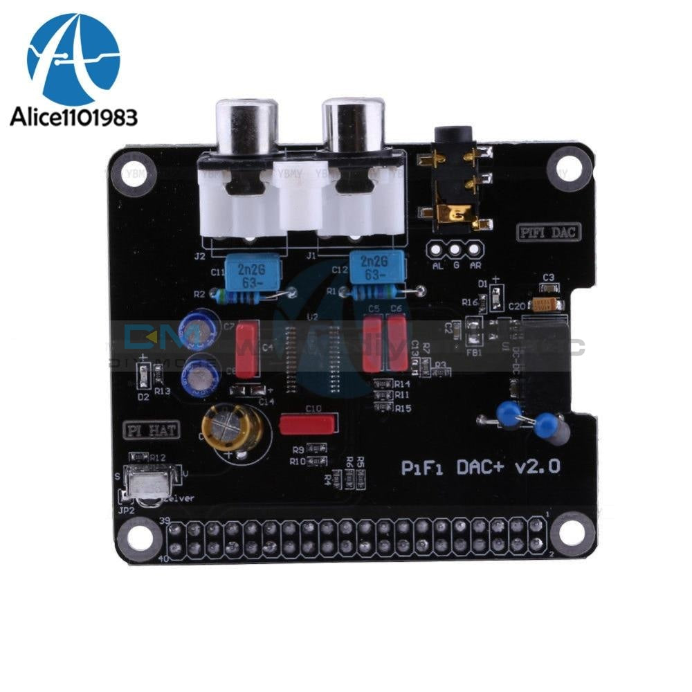 Hifi Dac Audio Sound Card Module Expansion Board I2S Interface 384Khz For Raspberry Pi /2/3/b+