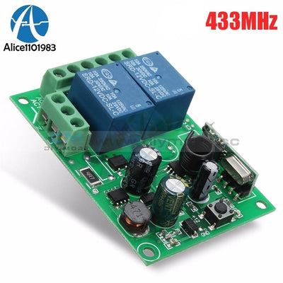 Ac 220V 433Mhz 2 Channel 2Ch Independent Wireless Rf Relay Remote Control Switch Controller Module