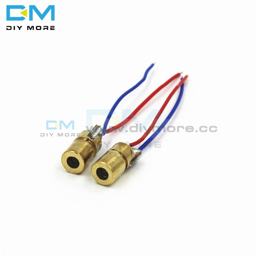 5Pcs 650Nm 6Mm Dc 3V 5Mw Laser Dot Diode Module Red Copper Head Mini Pointer 2.4Cm Diy Kit Function