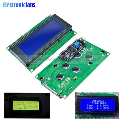 Lcd2004+I2C 2004 20X4 2004A Screen Hd44780 Character Lcd /w Iic/i2C Serial Interface Adapter Module