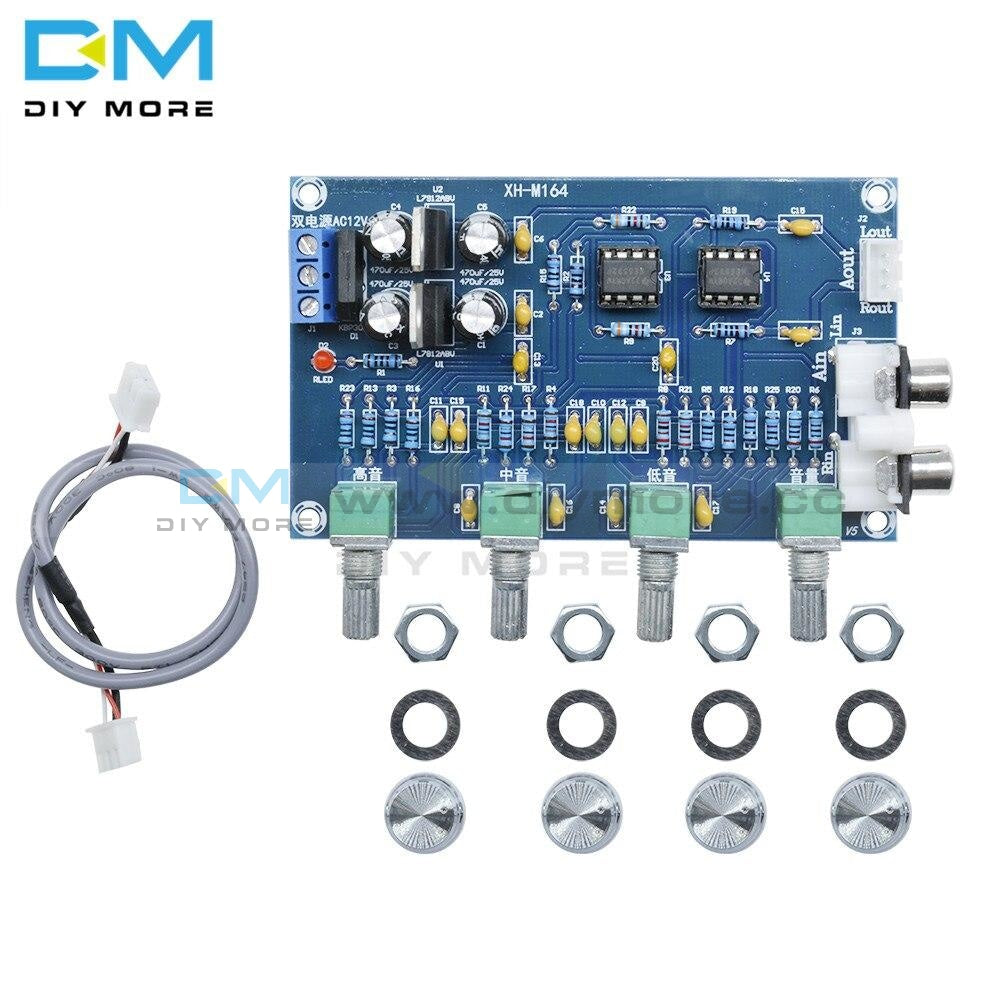 New Ne5532 Stereo Pre-Amp Preamplifier Tone Board Audio 4 Channels Amplifier Module 12-24V Ac Dual