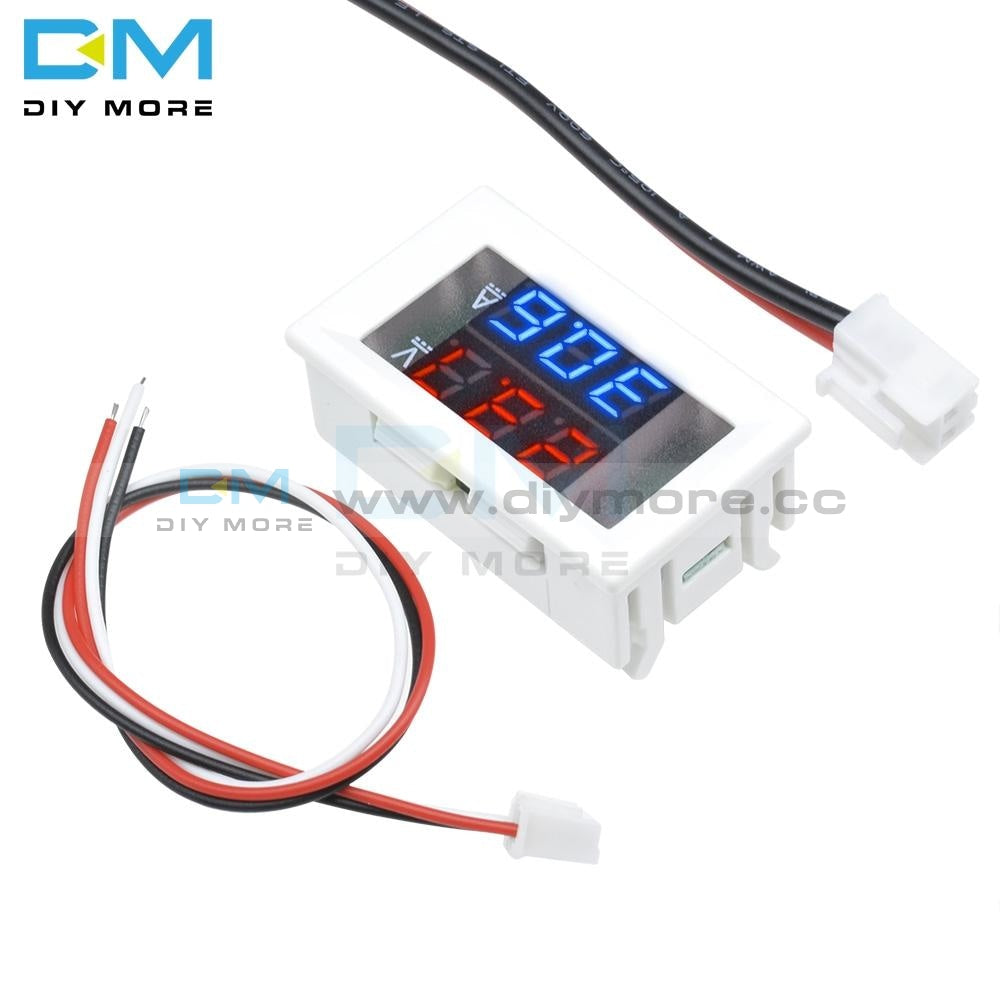 Dc 100V 0.28 Inch Mini Digital Voltmeter Ammeter Panel Amp Volt Current Meter Tester Inch Blue Red