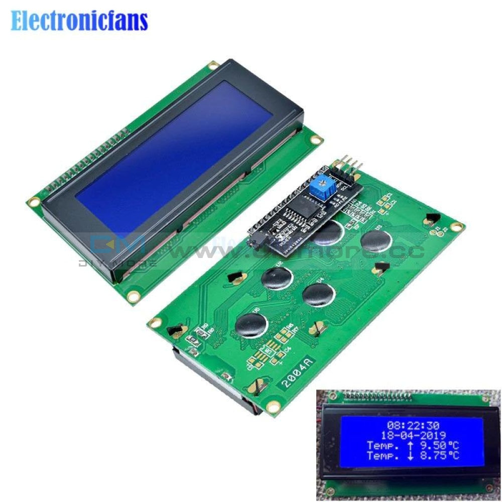 Lcd2004+I2C 2004 20X4 2004A Screen Hd44780 Character Lcd /w Iic/i2C Serial Interface Adapter Module