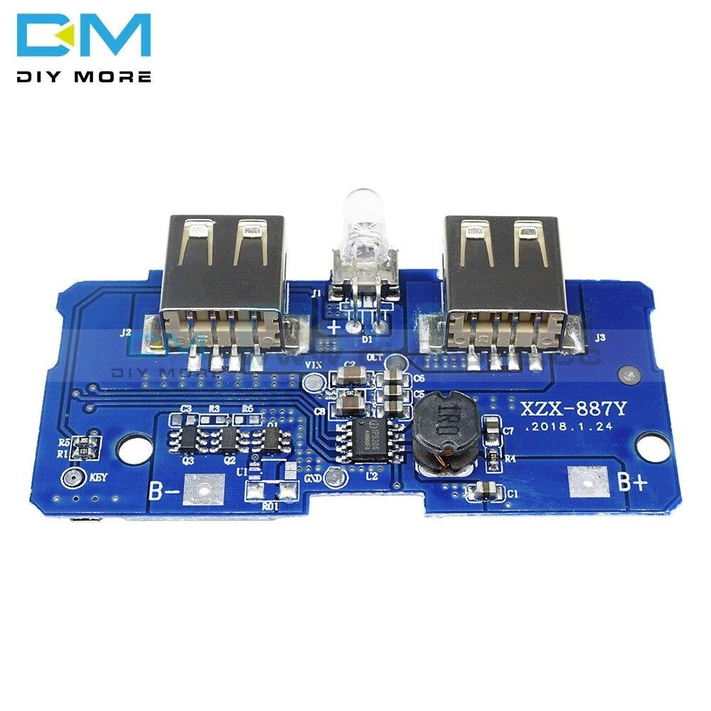 5V 2A Power Bank Charger Module Charging Circuit Board Step Up Boost Supply Dual Usb Output 1A Input