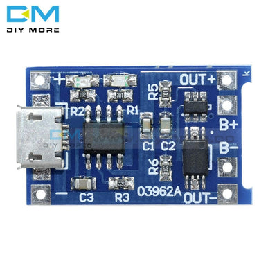 10Pcs Micro Usb 5V 1A 18650 Tp4056 Lithium Battery Charger Module Board With Protection Dual
