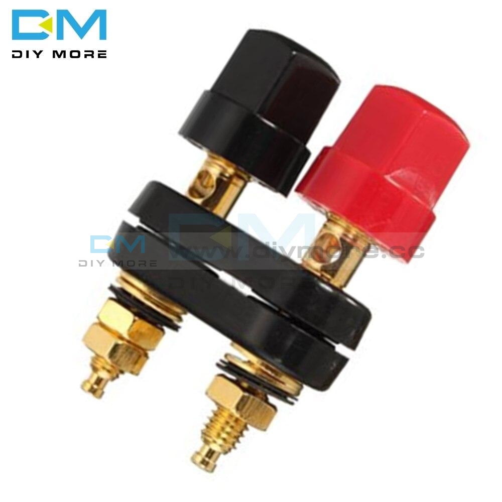 Connecter Banana Plug Gold Plate Red Black Connector Terminal Plugs Binding Post In Wire Connectors