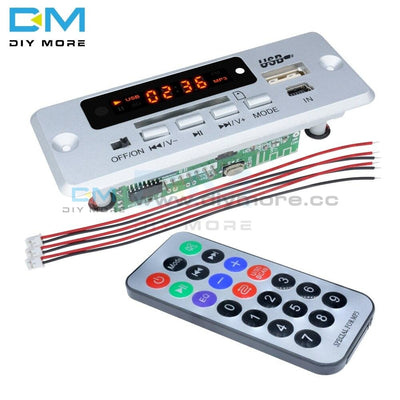 Mini 5V Mp3 Decoder Board Bluetooth Call Decoding Module Fm Wav U-Disk & Tf Card Usb With 2*3W