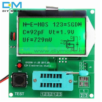 Component Gm328A Transistor Tester Graphic Wave Signal 9V 20Ma Lcr Rlc Pwm Esr Digital Lcd Display