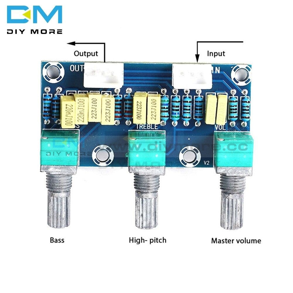 Xh-M802 Passive Tone Board Amplifier Preamp Power Module Low High Sound Adjustment Electonic Diy