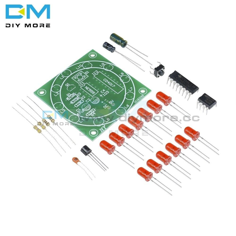 Lucky Rotary Suite Electronic Cd4017 Ne555 Self Diy Led Light Kits Production Parts And Components
