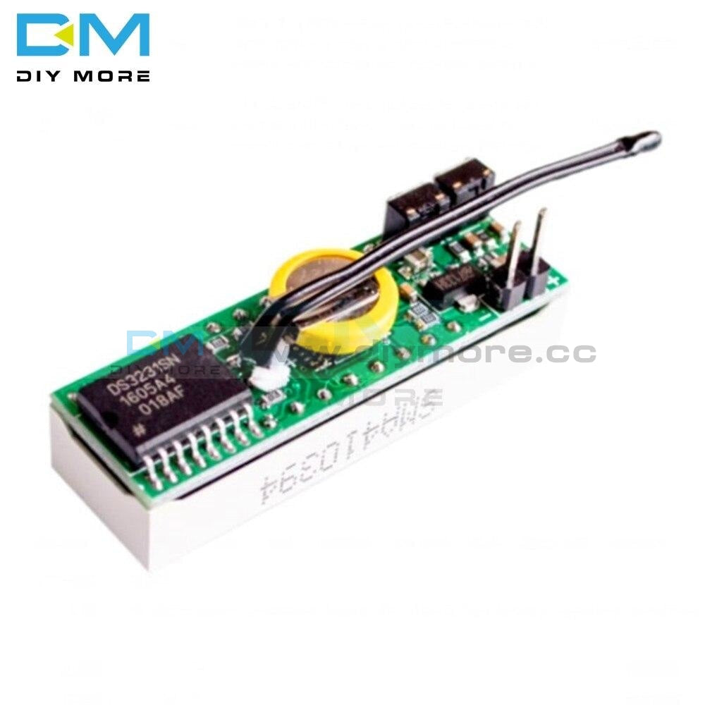 Red 3 In 1 Led Ds3231Sn Digital Clock Temperature Voltage Module Diy Electronic Red 4 Kit Function