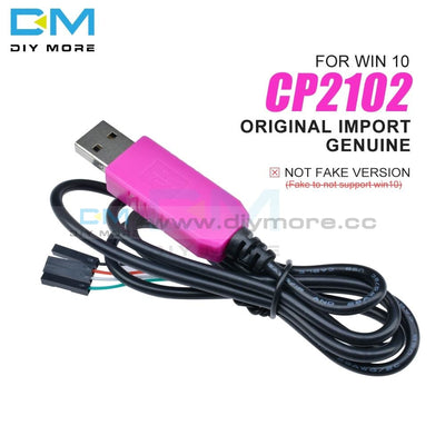 Original 1M Cp2102 Usb To Uart Ttl Cable Module 4 Pin 4P Serial Adapter Download For Win10 Arduino