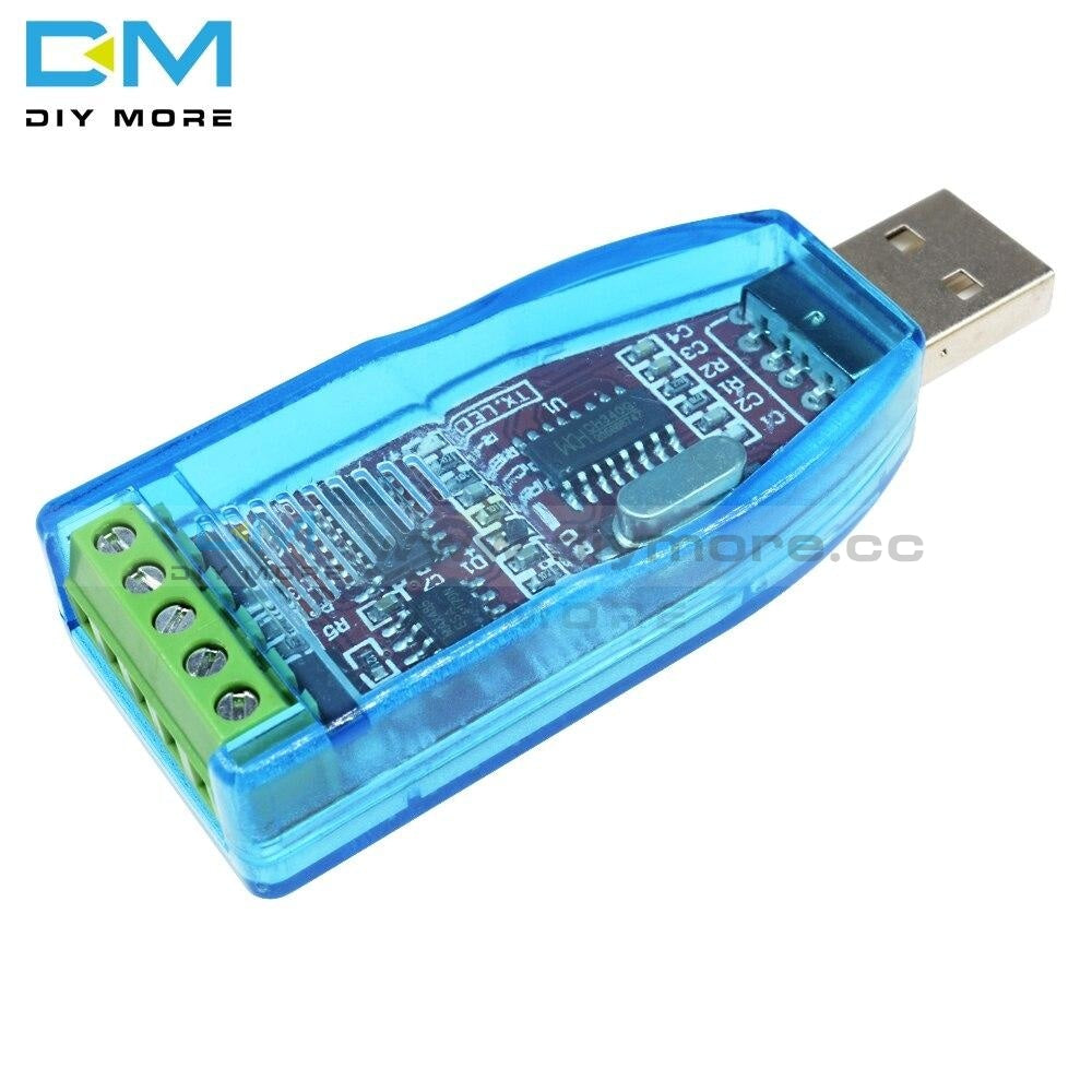 Usb Type A Connector Industrial To Rs485 Converter Upgrade Protection Rs-485 Blue Transparent Abs