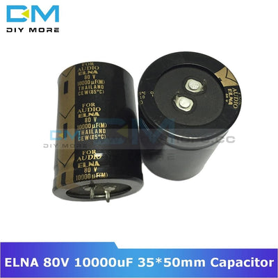 Original Elna Audio Capacitor 80V 10000Uf 35*50Mm Aluminum Electrolytic Low Impedance Capacitance