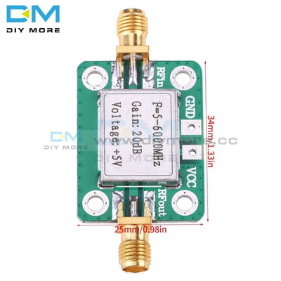 5-6000Mhz Rf 20Db Gain Broadband Signal Power Amplifier Board 5M-6Ghz Dc 5V 85Ma Module