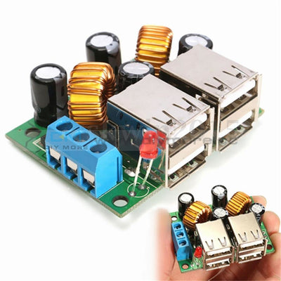 A5268 4 Usb Port Step Down Power Supply Voltage Regulator Converter Module Dc 12V 24V 40V To 5V 5A