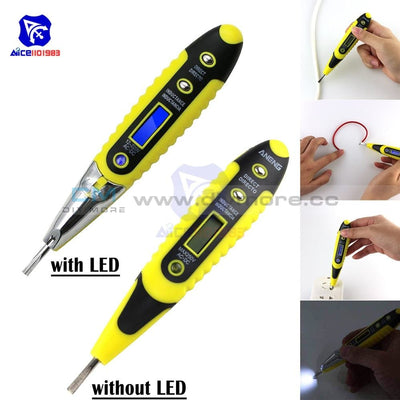 Lcd Digital Display Voltage Detector Tester Tool Ac Dc Electric Test Pen 12 220V With Led Light 250V