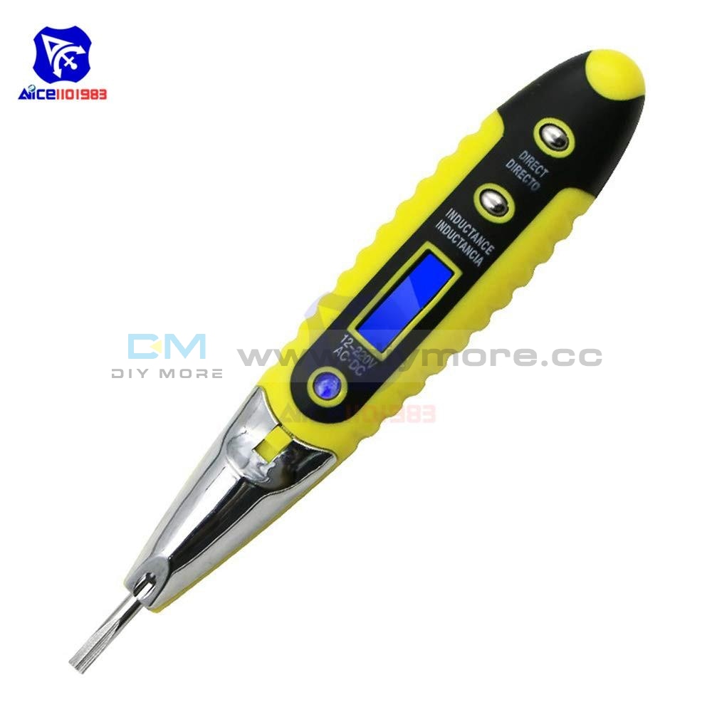 Lcd Digital Display Voltage Detector Tester Tool Ac Dc Electric Test Pen 12 220V With Led Light 250V
