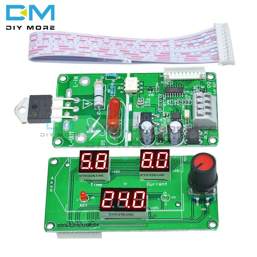 LED Digital Single Pulse Spot Welder Control Module Red 40A 100A Time ...