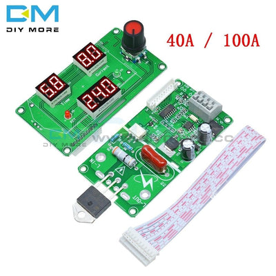 Led Digital Single Pulse Spot Welder Control Module Red 40A 100A Time Transformer Controller Diy