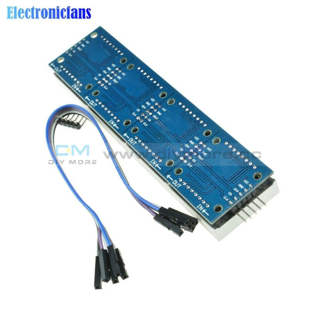 Max7219 Led Microcontroller 4 In 1 Display With 5P Line Dot Matrix Module 5V Operating Voltage For