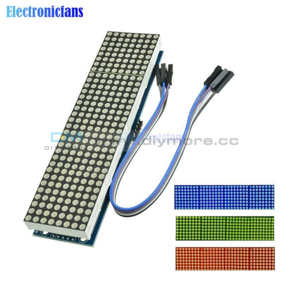 Max7219 Led Microcontroller 4 In 1 Display With 5P Line Dot Matrix Module 5V Operating Voltage For