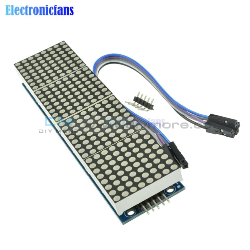 Max7219 Led Microcontroller 4 In 1 Display With 5P Line Dot Matrix Module 5V Operating Voltage For