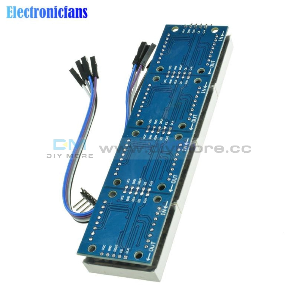 Max7219 Led Microcontroller 4 In 1 Display With 5P Line Dot Matrix Module 5V Operating Voltage For