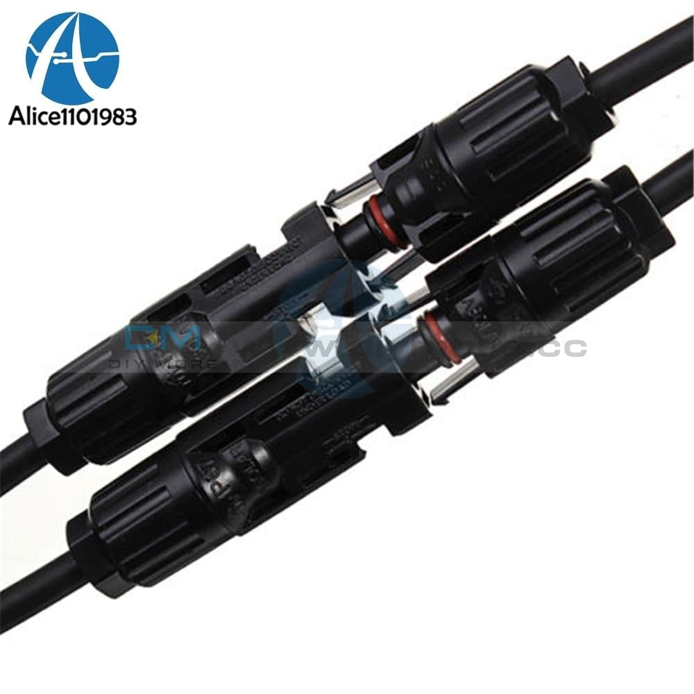 Mc4 Solar Photovoltaic Panel Adaptor Cable Connector 2 Branch Y Type 3 Way Plug Parallel Connection