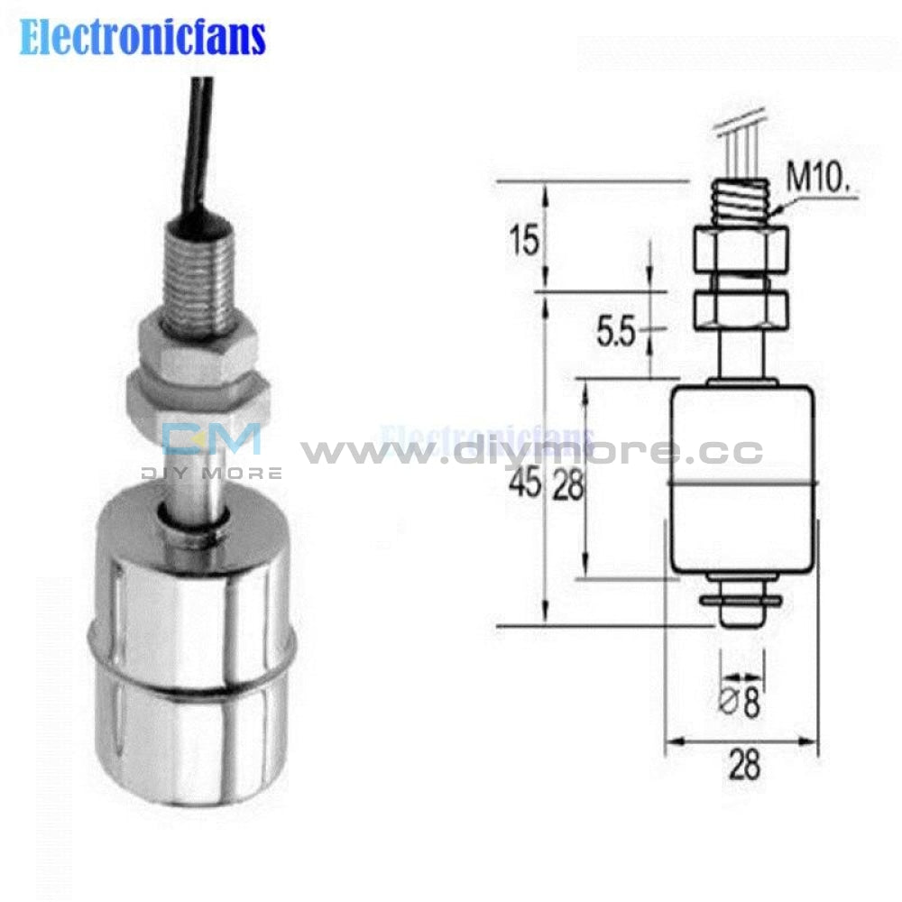 Mini Indicator Vertical Water Level Sensor Stainless Steel 45Mm Float Switch Module