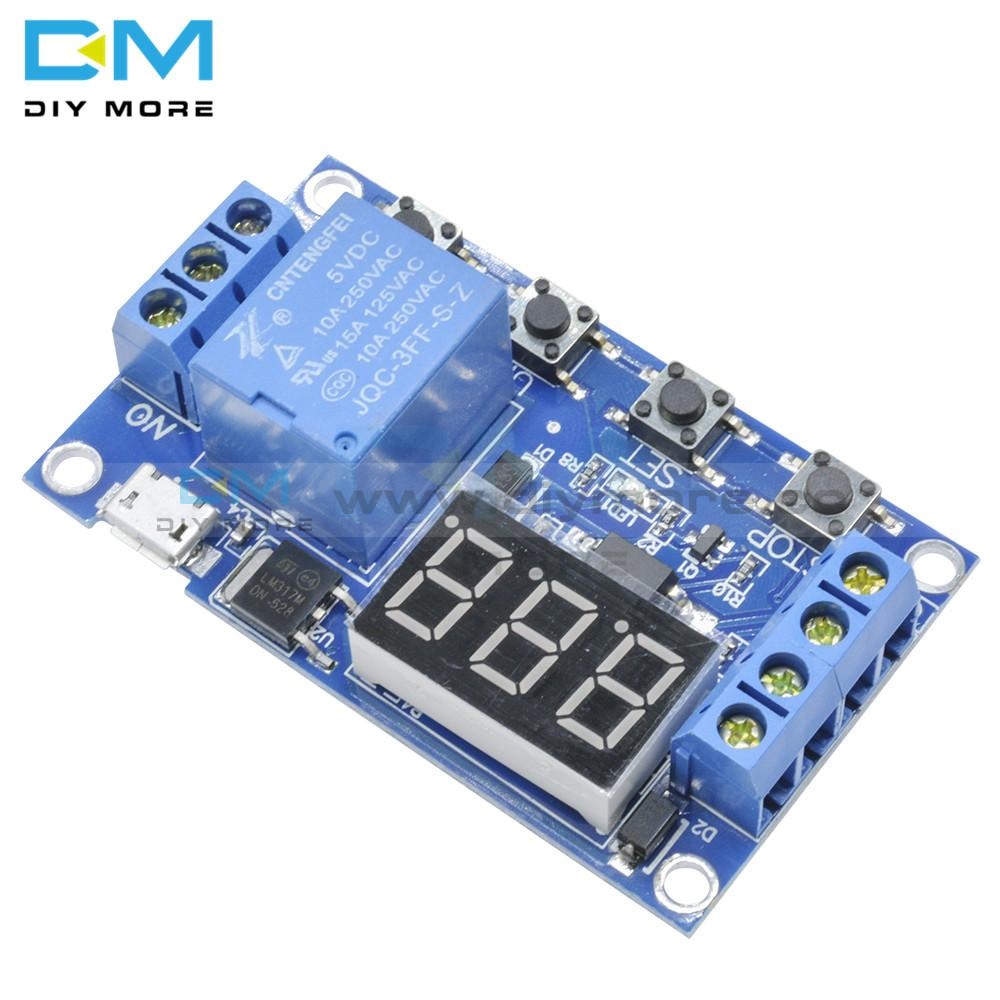 Micro USB WS16 Switch Delay Time Relay Module 5V LED Display Automatio ...