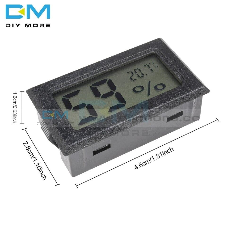 Mini Black Digital Lcd Display Thermometer Hygrometer Temperature Indoor Convenient Sensor Humidity