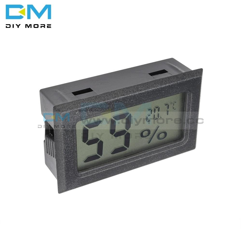 Compact LCD Digital Display Black Thermometer Temperature Sensor