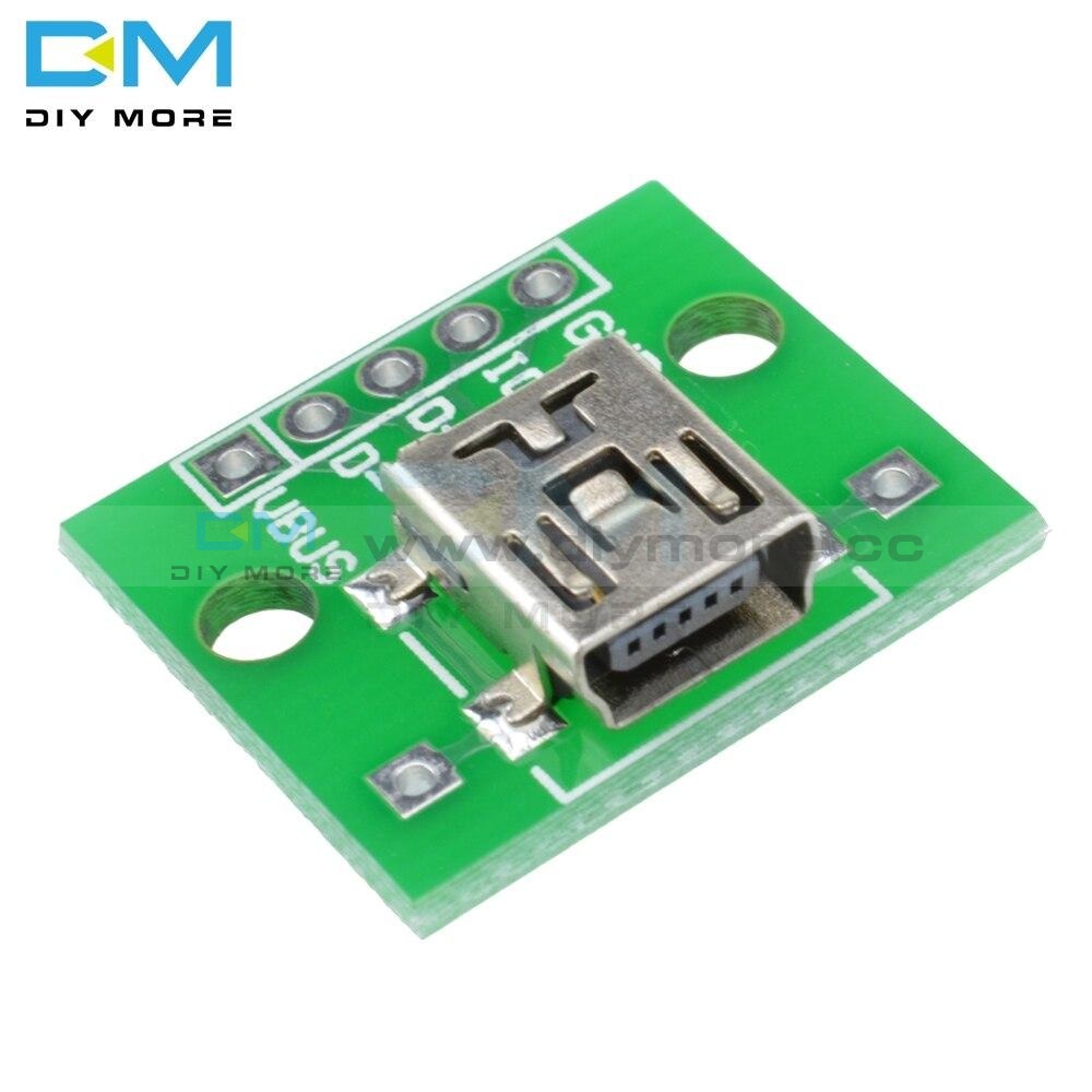 Mini/micro Usb To Dip Type A Female/ Male Adapter Converter For 2.54Mm Pcb Board Diy Power Supply