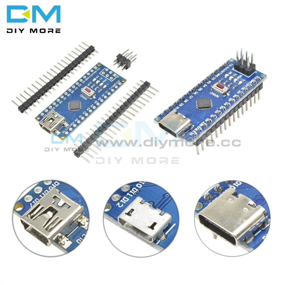 Mini Usb/micro Usb/type C Adapter Ch340 Nano V3.0 Atmega328P Mu Atmega328 Microcontroller Module
