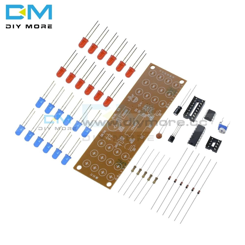 Ne555 Cd4017 Red Blue Double Color Flashing Lights Board Kit Strobepractice Learning Electronic
