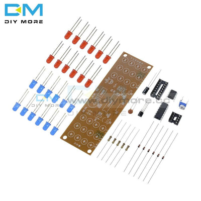 Ne555 Cd4017 Red Blue Double Color Flashing Lights Board Kit Strobepractice Learning Electronic