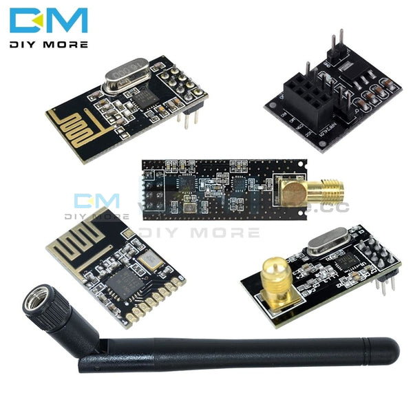NRF24L01+2.4GHz RF Wireless Transceiver + 8/10 Pin Socket Adapter Plat ...