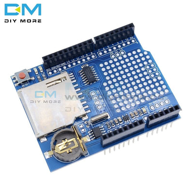 New Data Logger Module Logging Recorder Shield V1.0 For Arduino Uno Sd Card Slot One Cr1220 3V Not