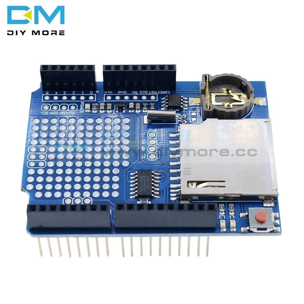 New Data Logger Module Logging Recorder Shield V1.0 For Arduino Uno Sd Card Slot One Cr1220 3V Not