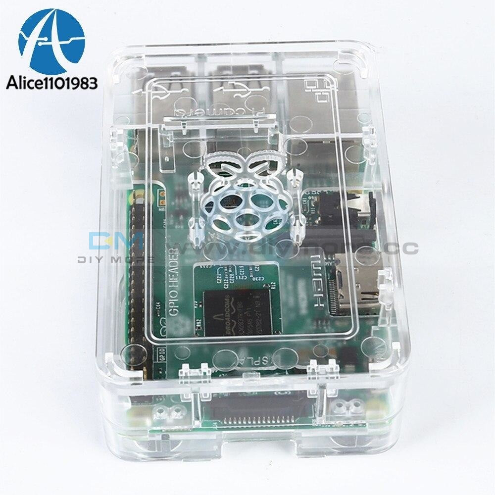 New Transparent Acrylic Raspberry Pi Case Box Updated For 3 2 & B+ High Gloss Shell Surface