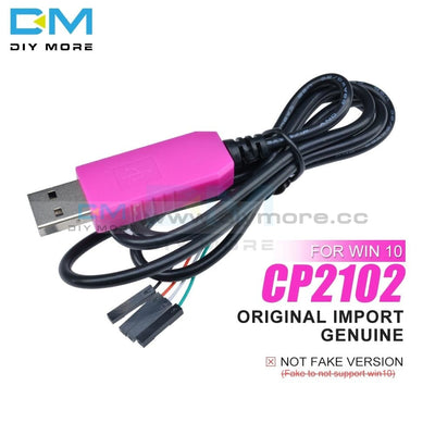 Original 1M Cp2102 Usb To Uart Ttl Cable Module 4 Pin 4P Serial Adapter Download For Win10 Arduino