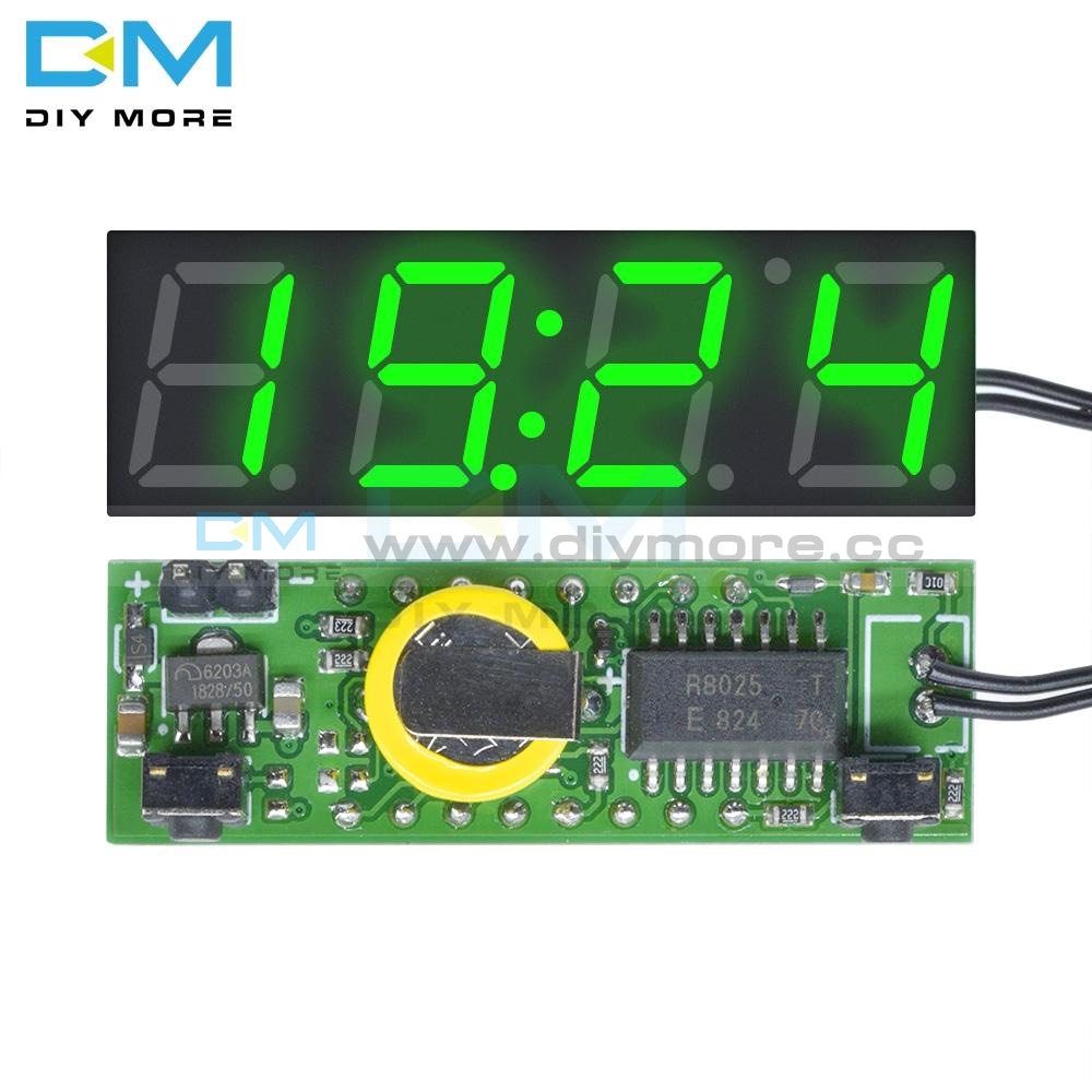 Red Blue Green 3 In 1 Led Ds3231 Ds3231Sn Digital Clock Temperature Voltage Module Time Thermometer