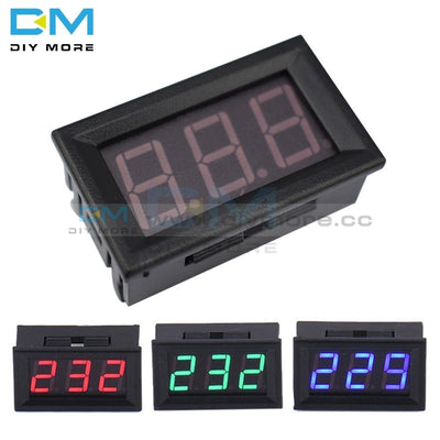 Red Blue Green Digital Led 2 Wire 0.56 Inch Dc Voltmeter Ac 70V 500V Home Use Voltage Display With